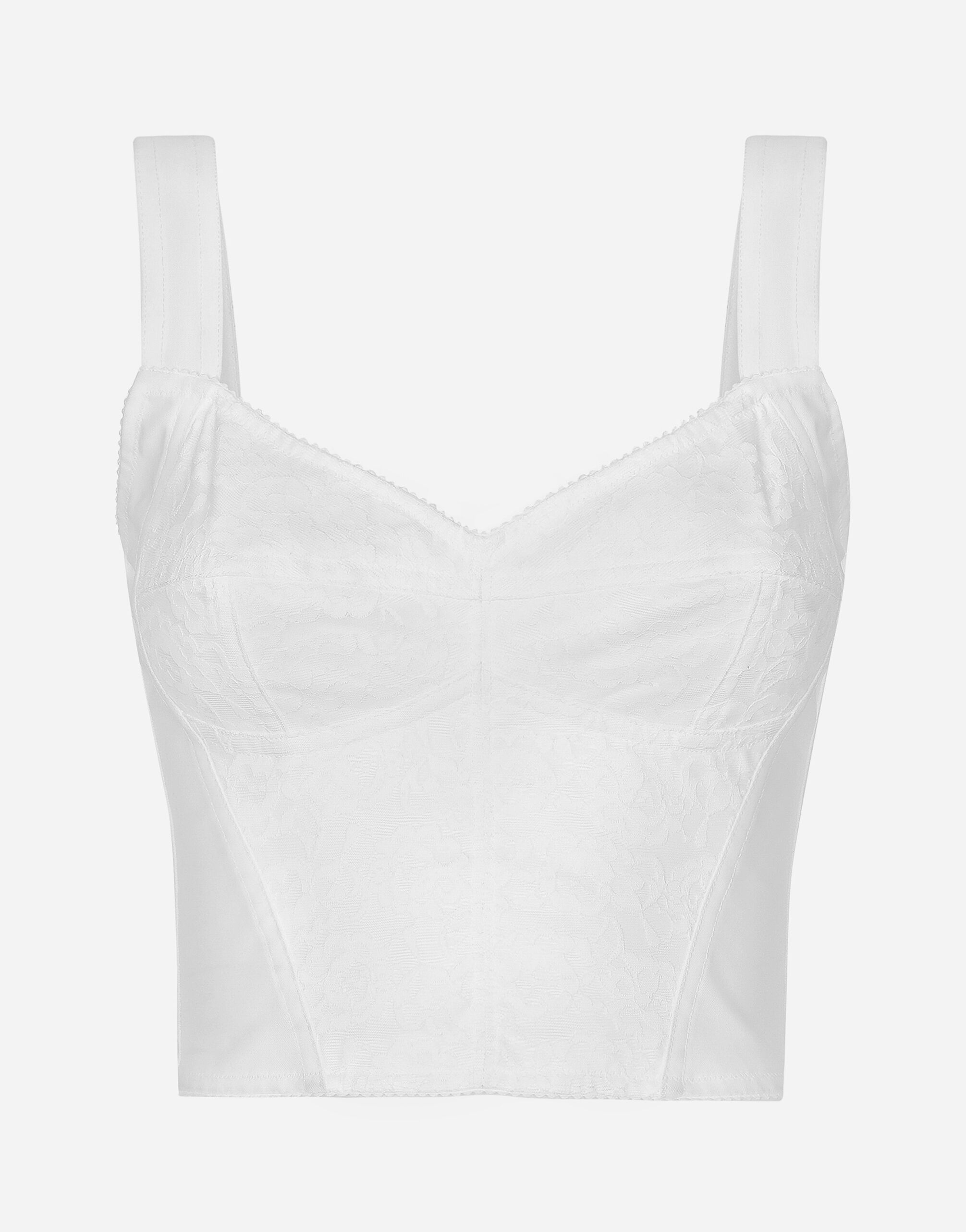Shaper Corset Bustier In Lace And Jacquard