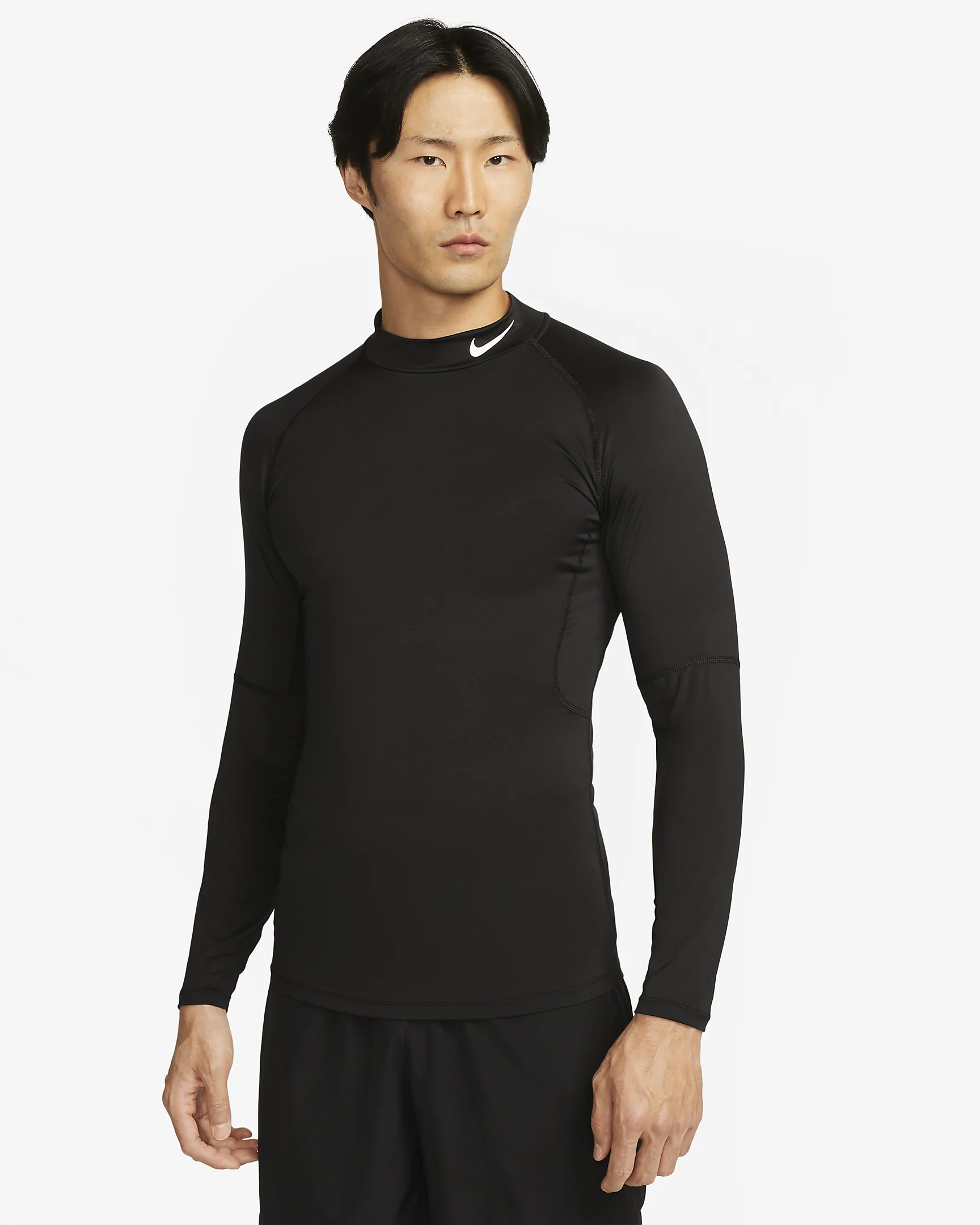 Nike — Men's Dri-FIT Fitness Mock-Neck Long-Sleeve Top