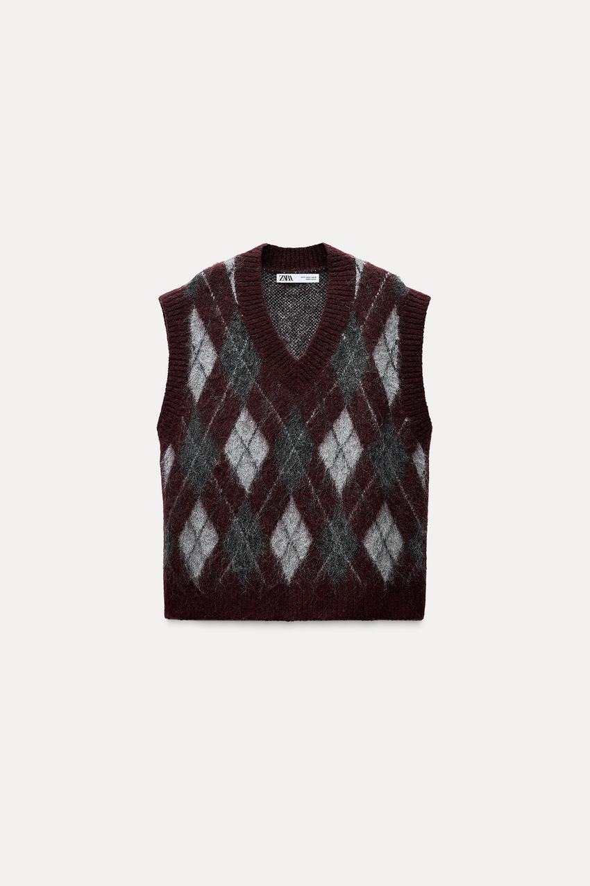 Diamond Knit Sweater Vest