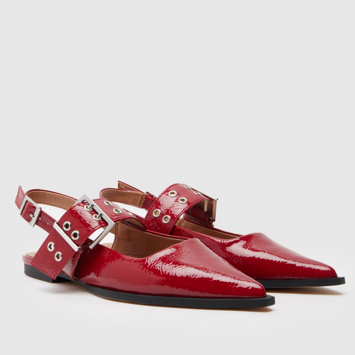 Lorella Point Flat Shoes In Red