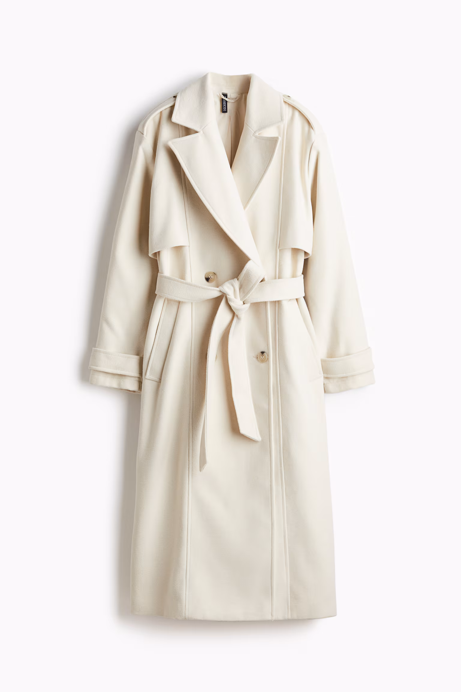 Brushed Finish Twill Trench Coat