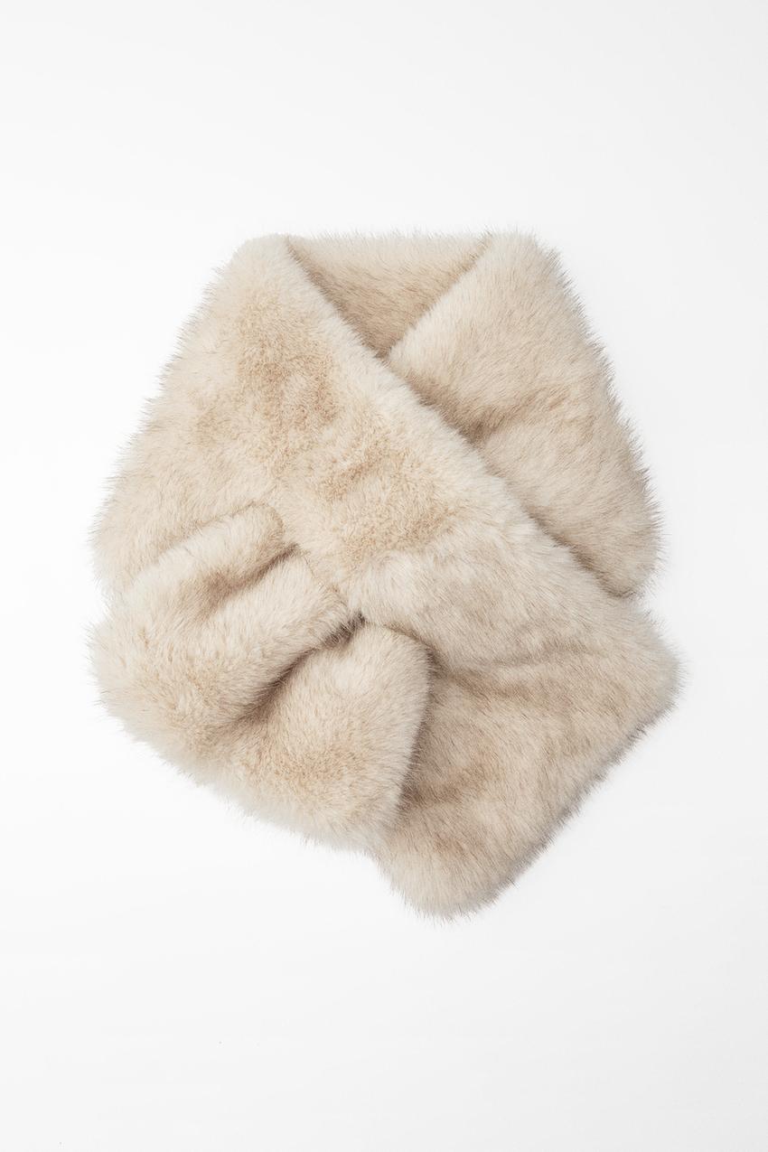 Plain Faux Fur Scarf