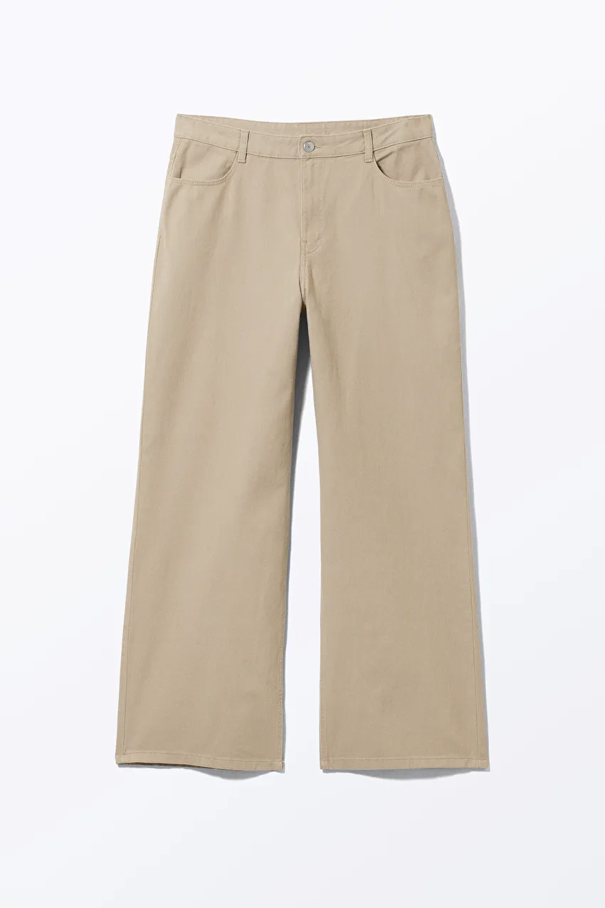 Straight Twill Trousers