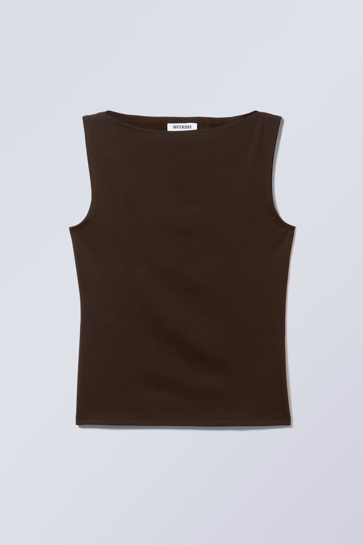 Annie Sleeveless Boat-Neck Top
