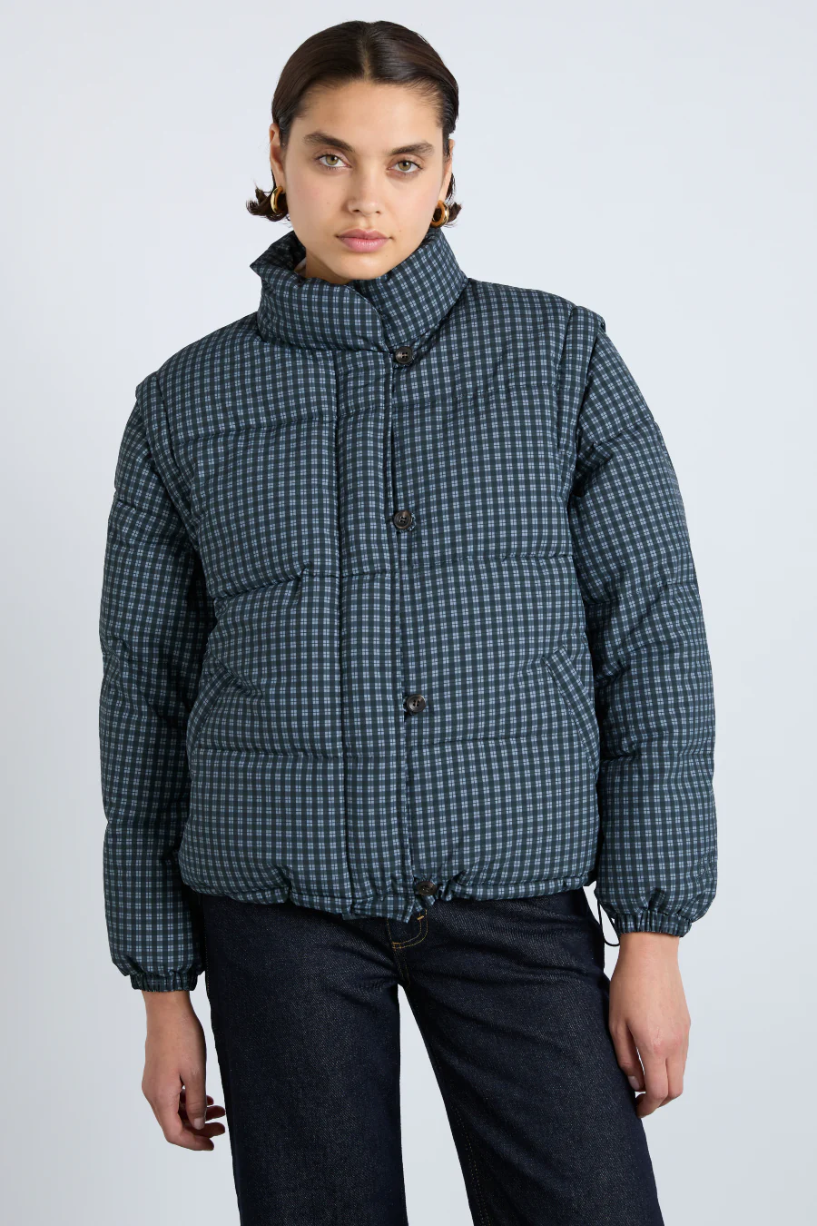 Damson Madder — Pearl Check Puffer
