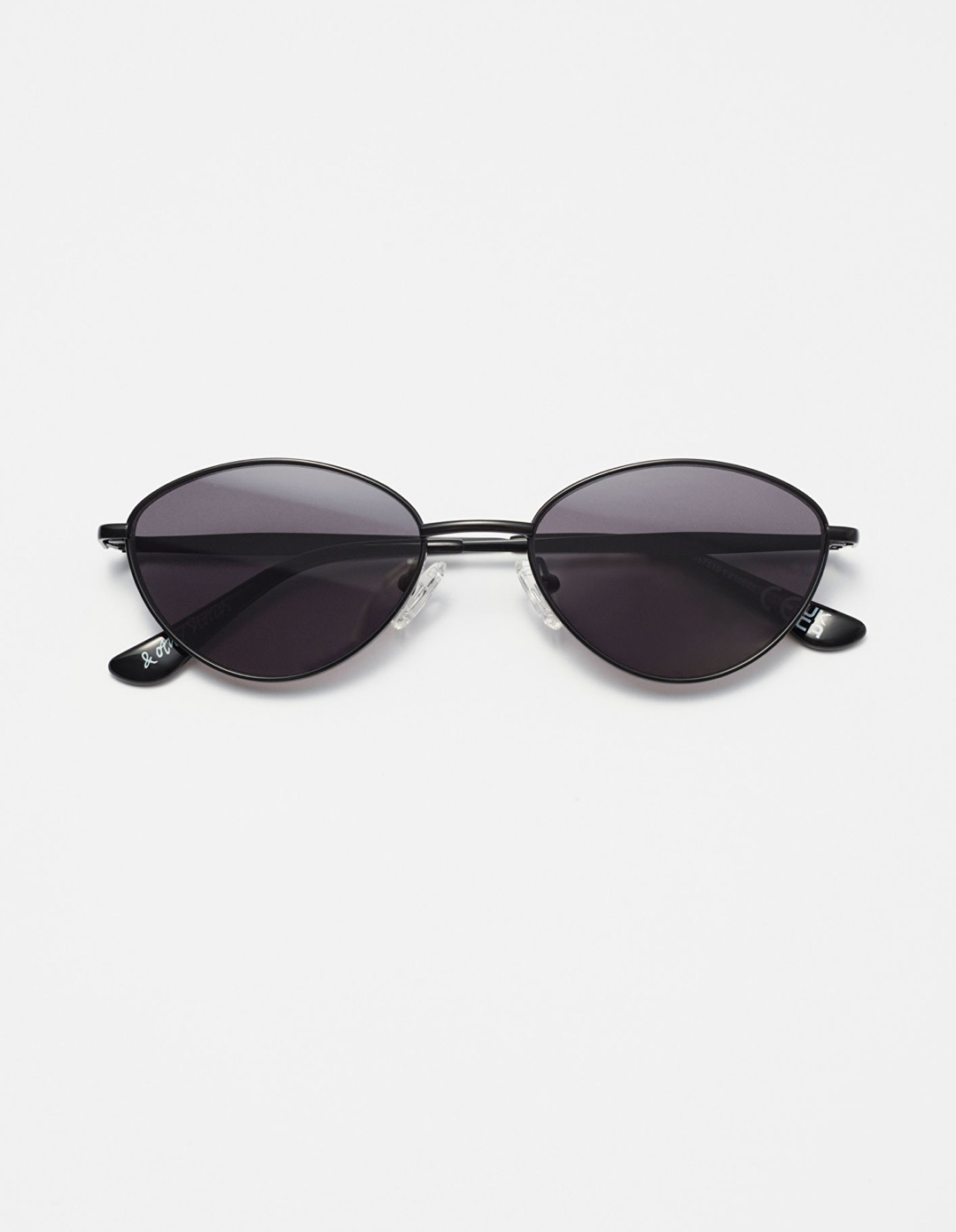 Oval-Frame Metal Sunglasses