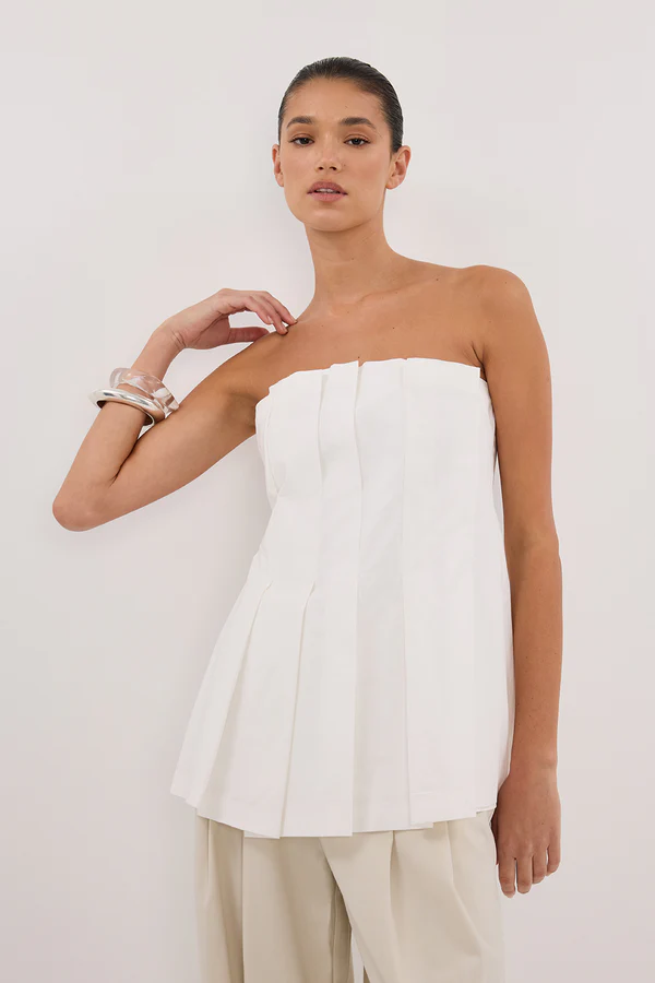 Lily White Strapless White Top 