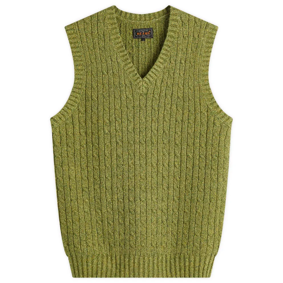 Plus Cotton Linen Cable Vest